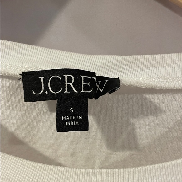 J. Crew Women's Classic White Puff Sleeve Tee - Picture 2 of 3